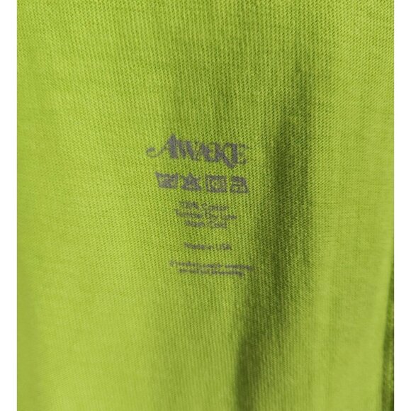 Awake NY Block Out Logo Long Sleeve T-Shirt Size M Mens Green $70 - Picture 11 of 14